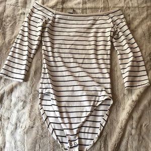 Express off the shoulder bodysuit